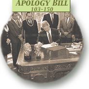Pres. Clinton signing Public Bill 103-150, bill that admits America's wrong doing in overthrowing the legal hawaiian government.